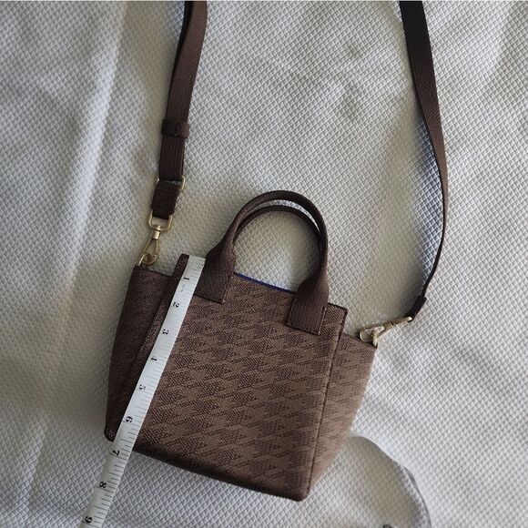 Rothy's Brown Crossbody mini Bag with Structured Shape and Adjustable Strap NWOT - Picture 4 of 7